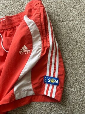 PALACE x adidas Red and White Men's Athletic Shorts